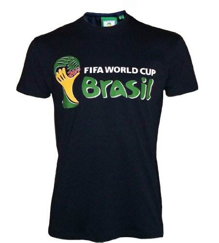 Copa del Mundo 2014 de fútbol AU Bresil – Camiseta oficial FIFA World Cup Brasil 2014 – para hombre, talla DE adulto azul small