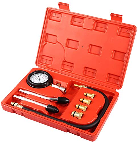 Cozywind Comprobador la Compresión Detector el Cilindro para Motores, Herramientas Profesionales de Multifunción para Motores de Gasolina para Coche, Motocicleta, etc. Kit de 8 Piezas (Rojo) Cozywind Comprobador la Compresión Detector el Cilindro para Motores, Herramientas Profesionales de Multifunción para Motores de Gasolina para Coche, Motocicleta, etc. Kit de 8 Piezas (Rojo)