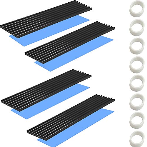 CTRICALVER Disipador de Calor M.2 SSD con lámina Adhesiva termoconductora, Placa de Circuito de Chip de CPU IC del disipador de Calor, Adecuado para Amplificador LED de Aluminio 70 mm × 22 mm × 1 mm