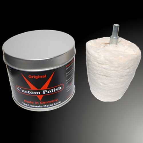 Custom Polish Original para pulido 400 g aluminio cromado abrillantador abrillantador + pulir accesorio Forma de cono