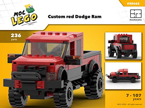 Custom red Dodge Ram (Instruction Only): MOC LEGO (English Edition) Custom red Dodge Ram (Instruction Only): MOC LEGO (English Edition)