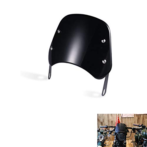 Deflector de parabrisas universal para motocicleta para faros de motocicleta de 5 '' - 7 '' (Negro) Deflector de parabrisas universal para motocicleta para faros de motocicleta de 5 '' - 7 '' (Negro)