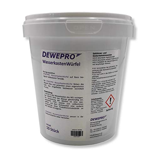 DEWEPRO - Cubo de agua para cisterna (10 unidades, para cisterna de muchos fabricantes (por ejemplo, Geberit, Sanit) con ranura de inserción