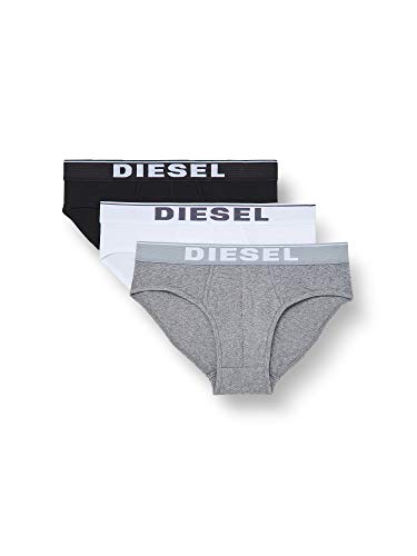 Diesel UMBR-ANDRETHREEPACK, Calzoncillo para Hombre, Multicolor (Dark Grey Melange/Black/Bright White E3843/0jkkb), L, Pack de 3