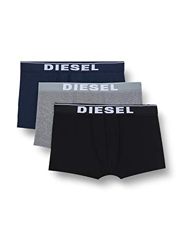 Diesel UMBX-DAMIENTHREEPACK, Calzoncillo para Hombre, Multicolor (Dark Grey Melange/Black/Bright White E4125/0jkkb), L, Pack de 3