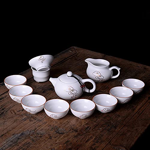 Ding Kiln Juego de té de cerámica asiática Banco Entidad Comercial Inferencias inmobiliarias financieras Logotipo de Regalo de la Empresa-Xiang Yun - XI Shi Pot