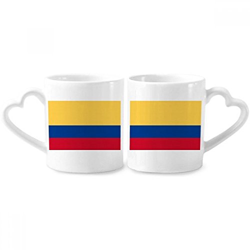 DIYthinker cerámica Copas Amante del Regalo del corazón manija 12 oz Colombia la Bandera Nacional de américa del Sur Pares del país Tazas
