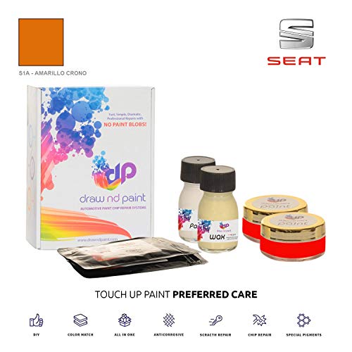 DrawndPaint for/Seat Ibiza FR/Amarillo CRONO - S1A / Touch-UP Sistema DE Pintura Coincidencia EXACTA/Preferred Care DrawndPaint for/Seat Ibiza FR/Amarillo CRONO - S1A / Touch-UP Sistema DE Pintura Coincidencia EXACTA/Preferred Care