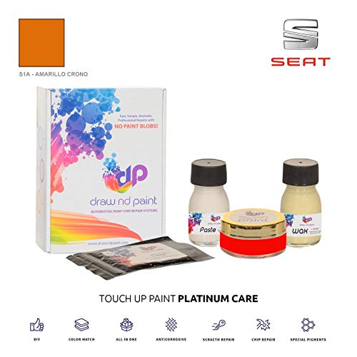 DrawndPaint for/Seat Ibiza/Amarillo CRONO - S1A / Touch-UP Sistema DE Pintura Coincidencia EXACTA/Platinum Care DrawndPaint for/Seat Ibiza/Amarillo CRONO - S1A / Touch-UP Sistema DE Pintura Coincidencia EXACTA/Platinum Care
