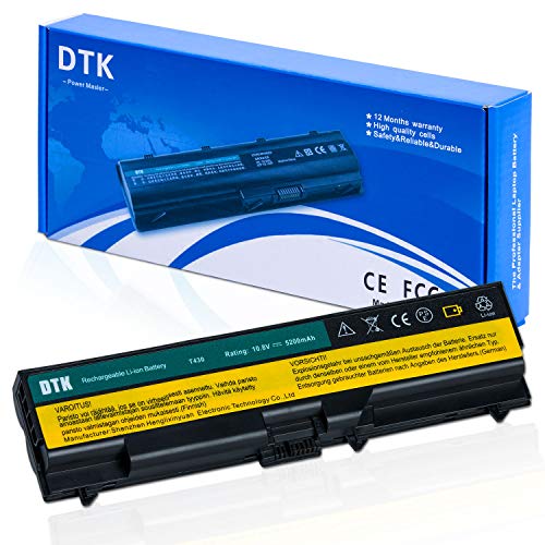DTK Batería de Alto Rendimiento para portátil Lenovo IBM Thinkpad W530 W530I L430 L530 T430 T430i T530 T530i Series [5200 mAh-6cell]