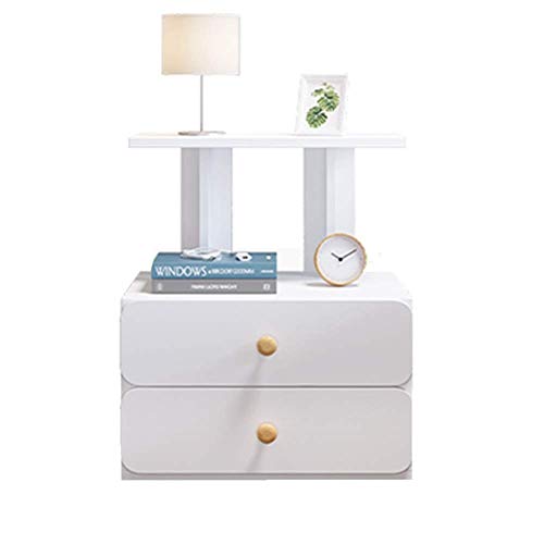 DXCSAA Bedside Tables Side Table for Small Spaces Cabinet Assembly End Table Nightstand Coffee Table Modern Bedside Table for Bedroom (Color : White, Size : 40x29x50cm)