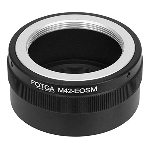 Fotga - Adaptador de lente sin cristal con rosca Fotga AF M42, para cámaras Canon EOS M M1 M2 M3 M5 M6 M10 M50 M100 EF-M