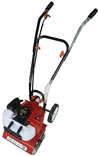 Fresadora de gasolina, 52 cc, 2 CV, tracción por rueda, motoazada, motocultor, cultivador, 1,5 kW (rojo) Fresadora de gasolina, 52 cc, 2 CV, tracción por rueda, motoazada, motocultor, cultivador, 1,5 kW (rojo)