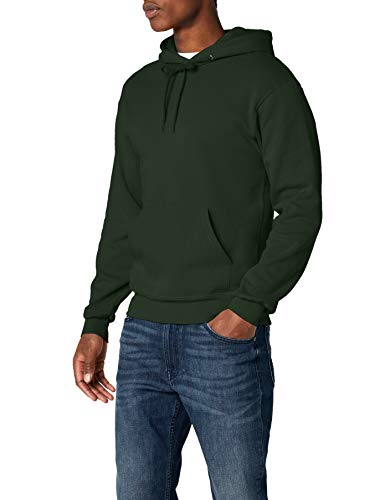 Fruit of the Loom SS026M, Sudadera con capucha y cremallera Para Hombre, Verde (Bottle Green), Large
