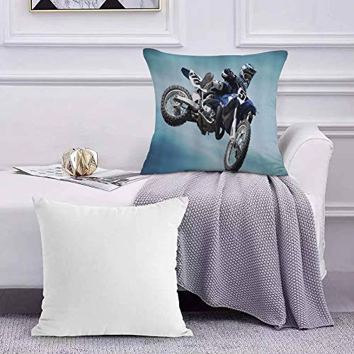 Funda de Cojín Funda de Almohada del Hogar Dirt Bike Jump,Sofá Throw Cojín Almohada Caso de la Cubierta para 45x45cm Funda de Cojín Funda de Almohada del Hogar Dirt Bike Jump,Sofá Throw Cojín Almohada Caso de la Cubierta para 45x45cm