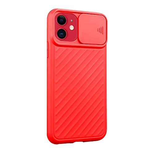 Funda iPhone 11 Carcasa Ligera Silicona Suave TPU Gel Bumper Case Cover de Protección Antideslizante [Protección de la cámara] Caso para iPhone 11 (iPhone 11, Rojo)