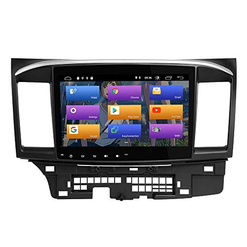 FWZJ para Mitsubishi Lancer 2008-2015 Android 10.0 Doble DIN 10.1"Navegación GPS Multimedia para automóvil Auto Radio Estéreo Soporte Car Auto Play/TPMS/OBD / 4G WiFi/Dab / SWC1