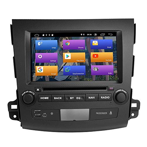 FWZJ para Mitsubishi Outlander 2007-2011 Android 10.0 Doble DIN Car Multimedia Navegación GPS Auto Radio Estéreo Soporte Car Auto Play/TPMS/OBD / 4G WiFi/Dab / SWC1