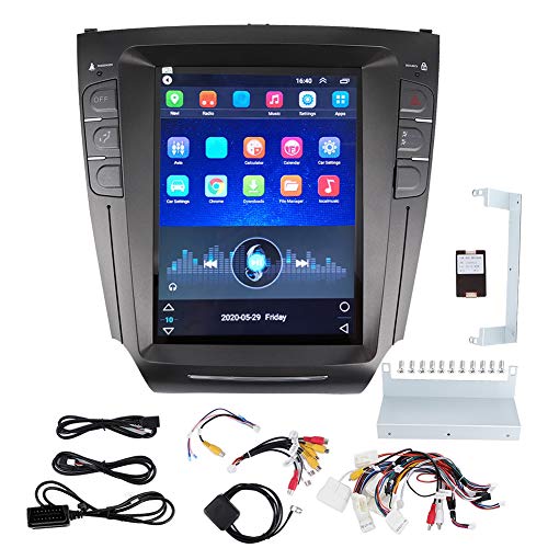 GPS para coche para Lexus IS200 IS250 IS300 IS350 2007-2015, sistema de navegación GPS estéreo para radio de coche de 10,4 pulgadas para navegación táctil completa Android, negro