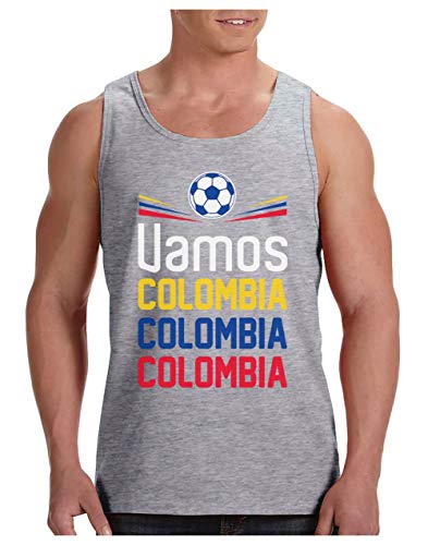 Green Turtle T-Shirts Camiseta de Tirantes Hombre - Vamos Colombia! Apoya a la Selección Colombia en la Copa América!! Medium Gris