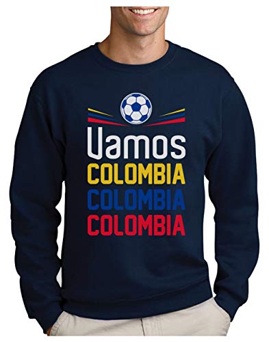 Green Turtle T-Shirts Sudadera para Hombre - Vamos Colombia! Apoya a la Selección Colombia en la Copa América!! Small Azul Oscuro