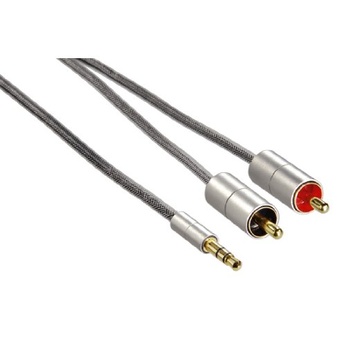 Hama 2m Aluline 3,5 mm Jack Stereo Plug - 2 x RCA Plug Cable Conexión