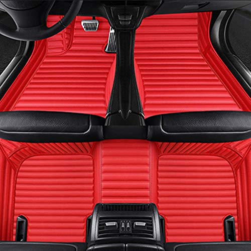 Hunulu Alfombrilla De Coche para BMW 5 Asientos Serie 3 E90 F30 G20 Compact E36 Convertible E93 3 Coupe E46 E92 Touring E91 F31 Alfombrillas Coche Alfombra Moqueta Accesorios Coche, Rojo,