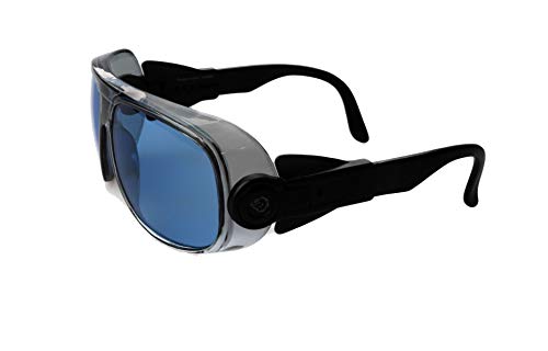 IGUANA CUSTOM CLOTHES Gafas fotocromáticas estilo vintage de protección para moto, bici, montaña, seguridad, lentes policarbonato irrompibles, tratamiento anti-vaho, se oscurecen con el sol (Azul)