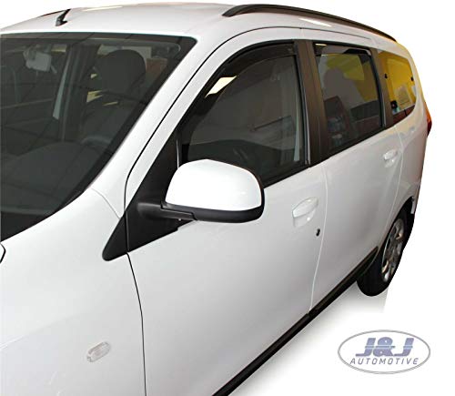 J&J Automotive - Deflectores de viento compatibles con Dacia Lodgy 2012 de 5 puertas, 4 unidades