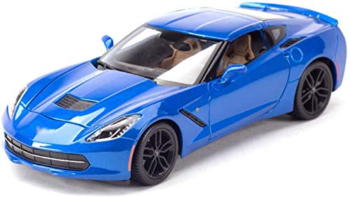 Juciyuan Gran Corvette Z51 Modelo de la Escala de automóviles 1:18 Die-Cast Roadster Car Coche Metal COLECCIÓN Completamente FUNCIONANTE COLECCIÓN VECHILE Modelo Regalo (Size : Blue)