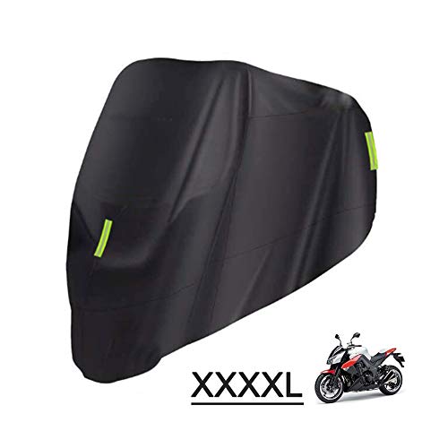 KKmoon Funda para Moto Cubierta de Motocicleta Impermeable 210D Tela Oxford con Banda Reflectante Protectora de UV,Antipolvo XXXXL 295 x 110 x 145cm
