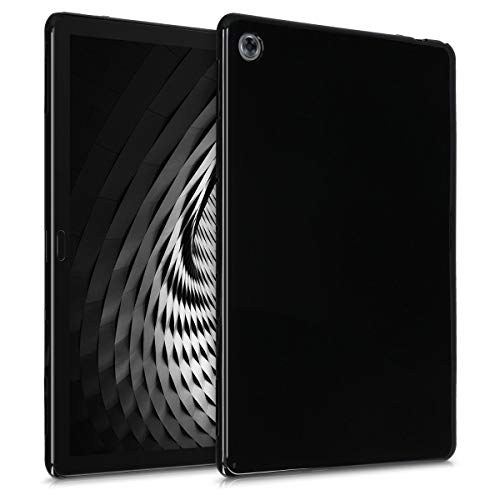 kwmobile Funda Compatible con Huawei MediaPad M5 Lite 10 - Carcasa para Tablet de TPU - Cover en Negro Brillante