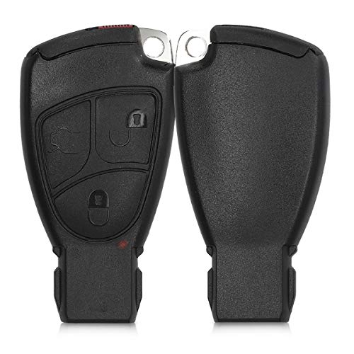 kwmobile Funda Llave Coche Compatible con Mercedes Benz Llave de Coche de 2-3 Botones - Repuesto plástico Duro para Mando de Auto - Negro kwmobile Funda Llave Coche Compatible con Mercedes Benz Llave de Coche de 2-3 Botones - Repuesto plástico Duro para Mando de Auto - Negro