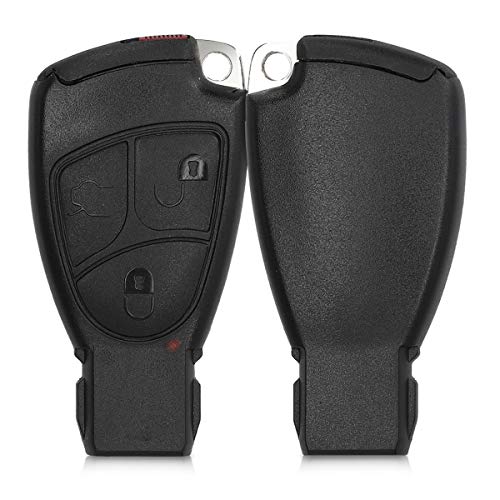 kwmobile Funda Llave Coche Compatible con Mercedes Benz Llave de Coche de 2-3 Botones - Repuesto plástico Duro para Mando de Auto - Negro