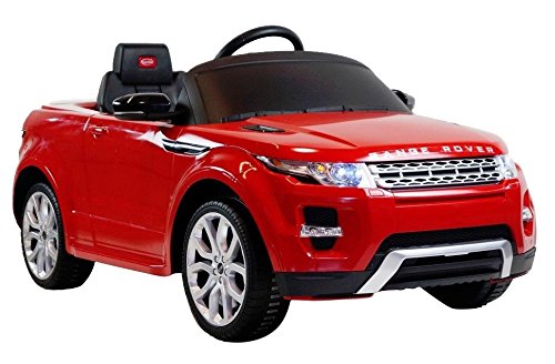 Land Rover RUNRUNTOYS-Coche Range Rover Evoque Eléctrico 12V para Niños a Partir de 3 Años con 2 Motores y 2 Velocidades, Color Rojo (Herrajes Multimec 4007)