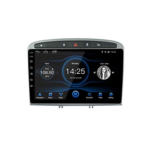 LEXXSON Android 10.1 Radio de Coche para Peugeot 308/408 2010-2016 | Radio Am FM RDS de 9 Pulgadas con navegación GPS WiFi Bluetooth Reproductor USB Control del Volante Enlace de Espejo 2G + 16G