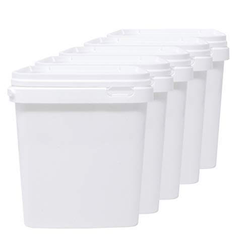 LG Luxury & Grace Pack 5 Cubos de Polipropileno Alimentario, 5 L (21x19cm). Reciclables, 100% Libres de BPA.