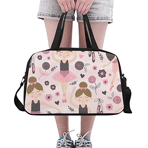 Linda Bailarina Pink Girl Custom Grandes Yoga Gimnasios Totes Bolsos de Viaje Bolsas de Viaje con Bandolera Bolsa de Zapatos para Ejercicio Deportes Equipaje para niñas Hombres Mujeres al Aire Libre Linda Bailarina Pink Girl Custom Grandes Yoga Gimnasios Totes Bolsos de Viaje Bolsas de Viaje con Bandolera Bolsa de Zapatos para Ejercicio Deportes Equipaje para niñas Hombres Mujeres al Aire Libre