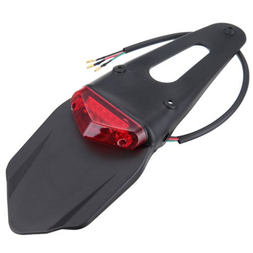 Luz trasera LED de freno trasero para Honda CR125R CRF100F Kawasaki KX125 Dual Sport Cruiser Chopper Custom (rojo) Luz trasera LED de freno trasero para Honda CR125R CRF100F Kawasaki KX125 Dual Sport Cruiser Chopper Custom (rojo)