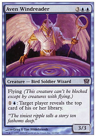 Magic The Gathering - Aven Windreader - Cortavientos Aviano - Ninth Edition - Foil