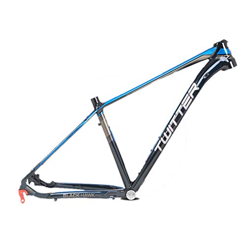 MAIKONG Cuadro de Bicicleta de montaña de aleación de Aluminio 15.5/17-Pulgada Unibody Brillante Cableado Externo AL7005 MTB Ultraligero BB68 Adecuado para 29 diámetros de Rueda,Azul,17