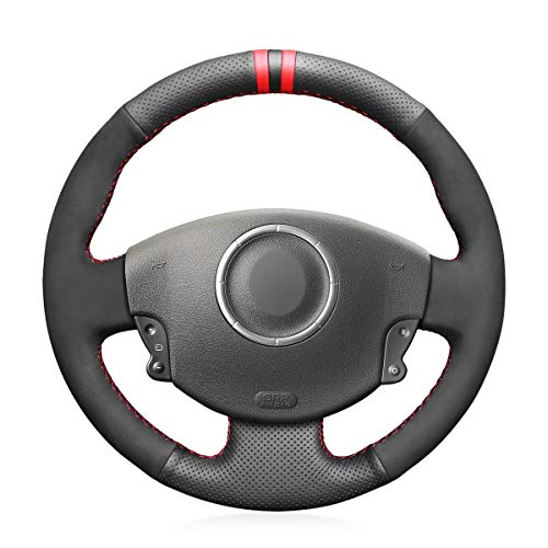 MEWANT Funda de volante cosida para Renault Megane 2 2002-2009 / Kangoo (ZE) 2008-2013 / Scenic 2 2003-2009 / Grand Scenic 2004-2009/ hecha de microfibra de piel y ante MEWANT Funda de volante cosida para Renault Megane 2 2002-2009 / Kangoo (ZE) 2008-2013 / Scenic 2 2003-2009 / Grand Scenic 2004-2009/ hecha de microfibra de piel y ante