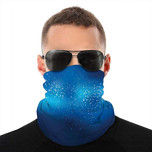 Microfiber Tube Neck Cover Shield Shield Protective Headband Night Sky Stars Concept for Background Simple Unisex Cover Shield