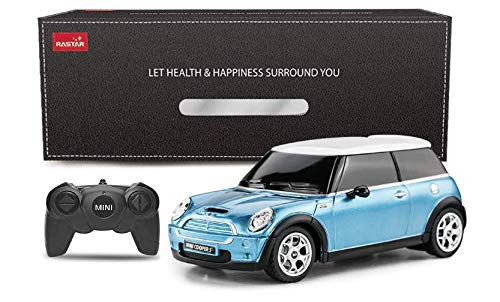 Mini Cooper Remote Radio Controlled Car 1:24 Scale Model Electric Toy R/C - Blue by Rastar Mini Cooper Remote Radio Controlled Car 1:24 Scale Model Electric Toy R/C - Blue by Rastar