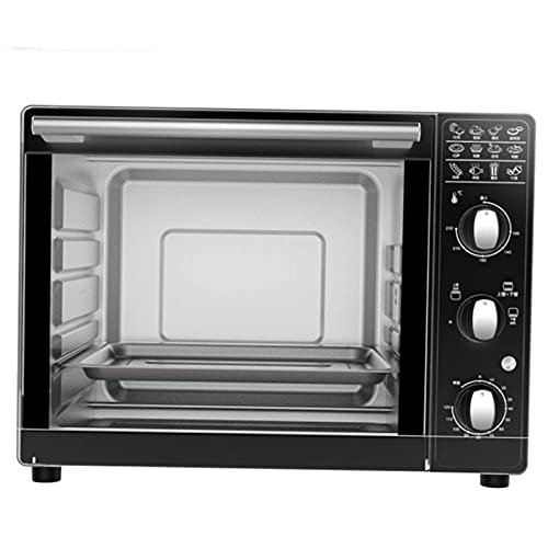 Mini Horno Freidora de Aire, Horno Tostador de 33 l, Horno eléctrico de convección para encimera con freír al Aire, tostar, tostar, Asar, Hornear, función para Pollo Frito, bistec, Papas Fritas, tat