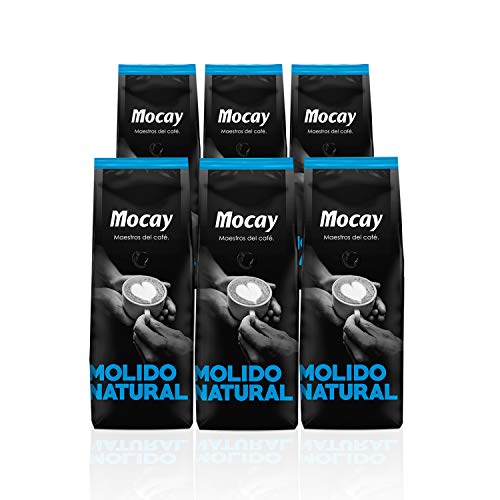Mocay – Pack 6 Paquetes de Café Molido Natural – 6 x 250 gr