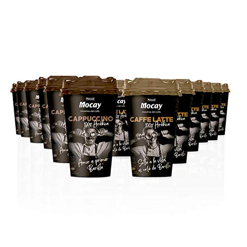 Mocay – Pack Mixto de Vasos de Café Listos para Beber – 10 Vasos de Café Cappuccino – 10 Vasos de Café Latte – 20 Vasos Mocay – Pack Mixto de Vasos de Café Listos para Beber – 10 Vasos de Café Cappuccino – 10 Vasos de Café Latte – 20 Vasos