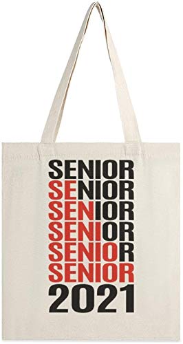 MODORSAN Senior 2021 Png Canvas Tote Bag, bolsos de hombro, bolsos de compras para niñas, bolsos de artículos diversos, bolsos para llevar libros