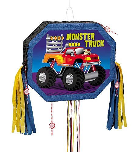 NANA'S PARTY Pinata temática de niño – Fiesta de cumpleaños (Monster Truck/Construcción/Fútbol/Guitar), Monster Truck