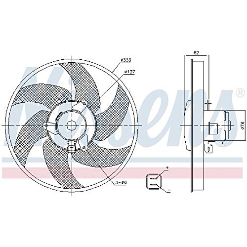 NISSENS 85950 - Ventilador de motor, ventilador de condensador